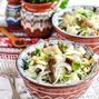 Salad with sauerkraut and mushrooms
