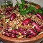 Warm salad with red beans