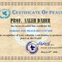 Distinguished Professor of Law Award Saleh Daguerre - that the World Certificate